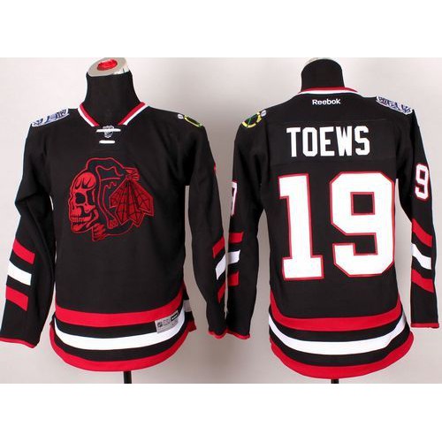 Chicago Blackhawks #19 Jonathan Toews Black(Red Skull) 2014 Stadium Series Stitched Youth Jersey Youth cheap jerseys for sale - CheapJerseys.Shop