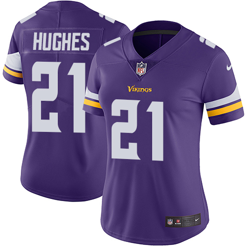 Minnesota Vikings #21 Mike Hughes Purple Team Color Women's Stitched Vapor Untouchable Limited Jersey Womens cheap jerseys for sale - CheapJerseys.Shop