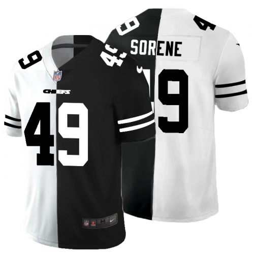 Kansas City Kansas City Chiefs #49 Daniel Sorensen Men's Black V White Peace Split Vapor Untouchable Limited Jersey Men's cheap jerseys for sale - CheapJerseys.Shop
