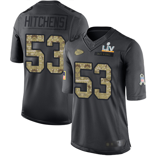 Kansas City Chiefs #53 Anthony Hitchens Black Youth Super Bowl LV Bound Stitched Limited 2016 Salute to Service Jersey Youth cheap jerseys for sale - CheapJerseys.Shop