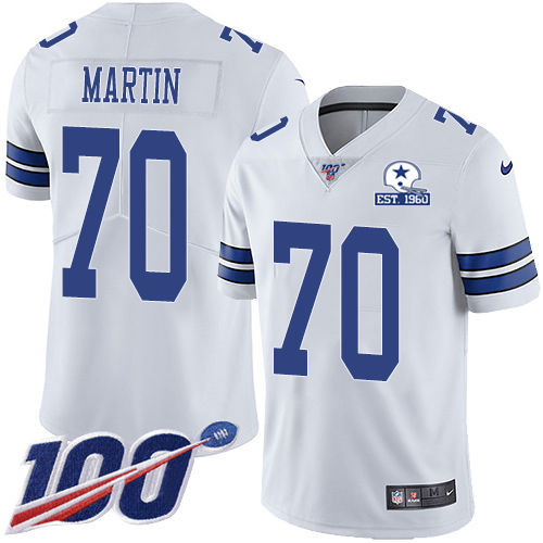 Dallas Cowboys #70 Zack Martin White Men's Stitched With Established In 1960 Patch 100th Season Vapor Untouchable Limited Jersey Men's cheap jerseys for sale - CheapJerseys.Shop