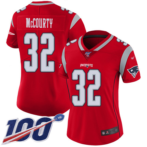 Patriots #32 Devin McCourty Red Women's Stitched Limited Inverted Legend 100th Season Jersey cheap jerseys for sale - CheapJerseys.Shop