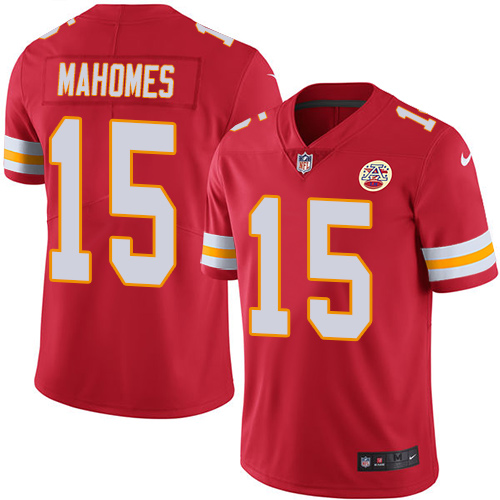 Chiefs #15 Patrick Mahomes Red Team Color Men's Stitched Vapor Untouchable Limited Jersey cheap jerseys for sale - CheapJerseys.Shop
