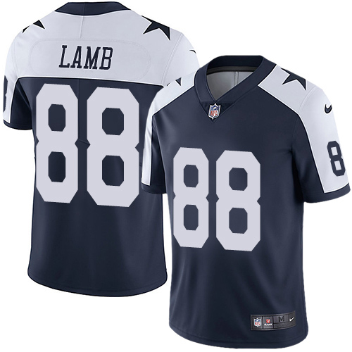 Cowboys #88 CeeDee Lamb Navy Blue Thanksgiving Men's Stitched Vapor Untouchable Limited Throwback Jersey cheap jerseys for sale - CheapJerseys.Shop