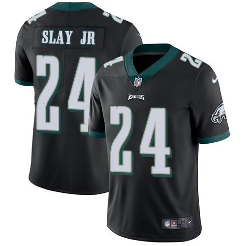 Philadelphia Eagles #24 Darius Slay Jr Black Alternate Men's Stitched Vapor Untouchable Limited Jersey Men's cheap jerseys for sale - CheapJerseys.Shop