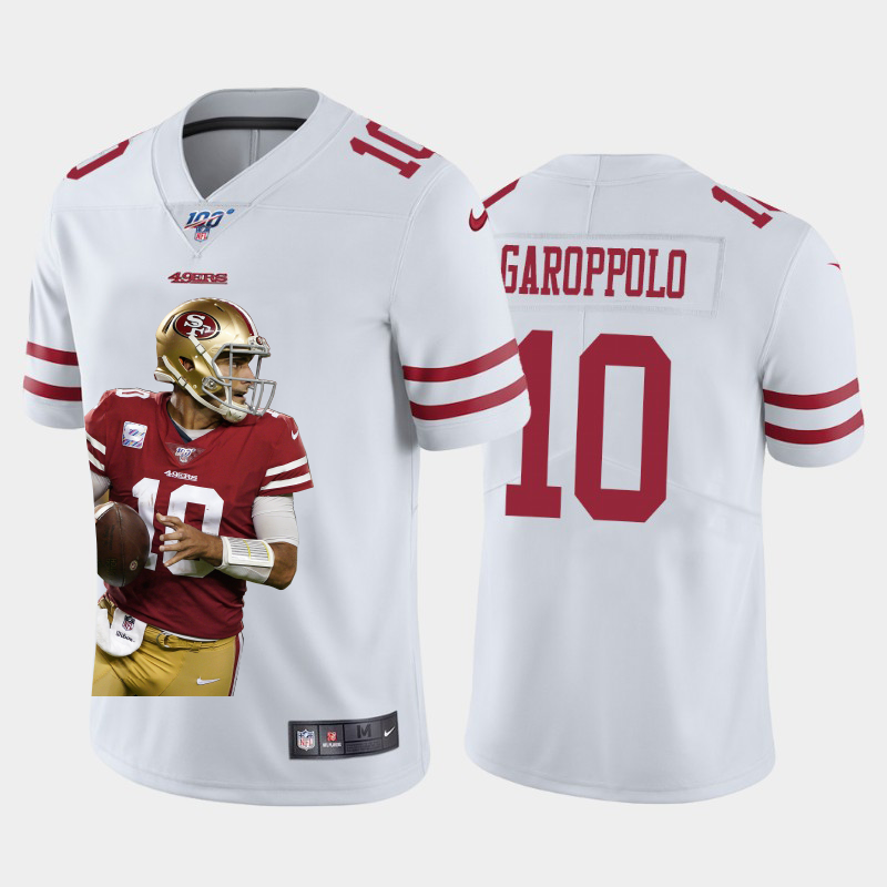 San Francisco 49ers #10 Jimmy Garoppolo Team Hero 1 Vapor Limited 100 Jersey White cheap jerseys for sale - CheapJerseys.Shop