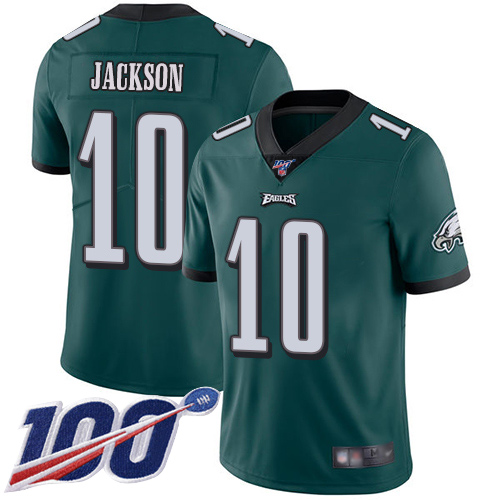 Philadelphia Eagles #10 DeSean Jackson Midnight Green Team Color Men's Stitched 100th Season Vapor Limited Jersey Men's cheap jerseys for sale - CheapJerseys.Shop
