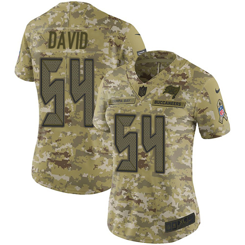 Buccaneers #54 Lavonte David Camo Women's Stitched Limited 2018 Salute To Service Jersey cheap jerseys for sale - CheapJerseys.Shop
