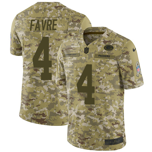 Green Bay Packers #4 Brett Favre Camo Youth Stitched Limited 2018 Salute to Service Jersey Youth cheap jerseys for sale - CheapJerseys.Shop