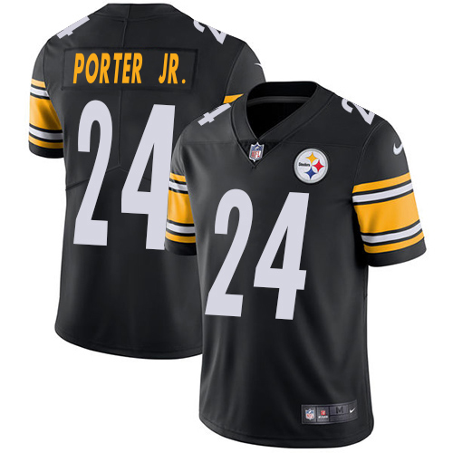Steelers #24 Joey Porter Jr. Black Team Color Youth Stitched Vapor Untouchable Limited Jersey cheap jerseys for sale - CheapJerseys.Shop