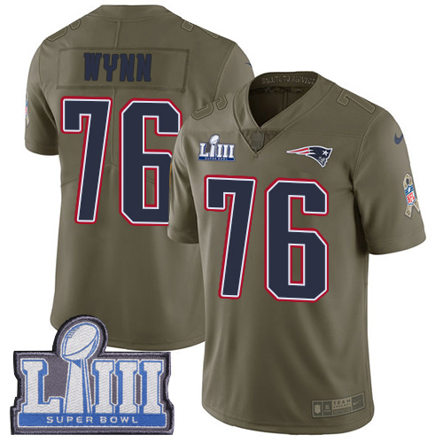 New England Patriots #76 Isaiah Wynn Olive Super Bowl LIII Bound Men's Stitched Limited 2017 Salute To Service Jersey Men's cheap jerseys for sale - CheapJerseys.Shop