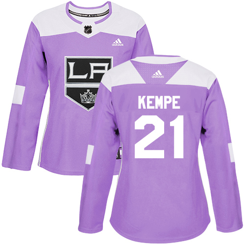 Los Angeles Kings #21 Mario Kempe Purple Authentic Fights Cancer Women's Stitched Jersey Womens cheap jerseys for sale - CheapJerseys.Shop