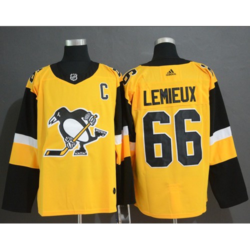 Pittsburgh Penguins #66 Mario Lemieux Gold Alternate Authentic Stitched Jersey Men's cheap jerseys for sale - CheapJerseys.Shop