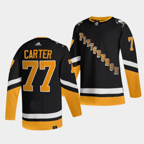 Pittsburgh Penguins #77 Jeff Carter Men's 2021-22 Alternate Authentic Jersey - Black Men's cheap jerseys for sale - CheapJerseys.Shop