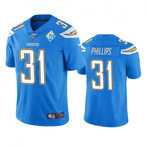Los Angeles Los Angeles Chargers #31 Adrian Phillips Light Blue 60th Anniversary Vapor Limited Jersey Men's cheap jerseys for sale - CheapJerseys.Shop