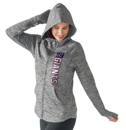 Women's New York Giants G-III 4Her By Carl Banks Recovery Full-Zip Hoodie Heathered Gray cheap jerseys for sale - CheapJerseys.Shop