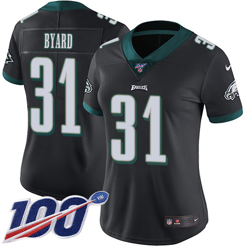 Eagles #31 Kevin Byard Black Alternate Women's Stitched 100th Season Vapor Untouchable Limited Jersey cheap jerseys for sale - CheapJerseys.Shop