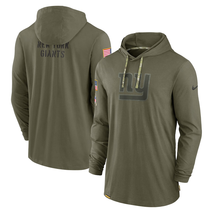 New York Giants 2022 Salute To Service Tonal Pullover Hoodie - Olive cheap jerseys for sale - CheapJerseys.Shop