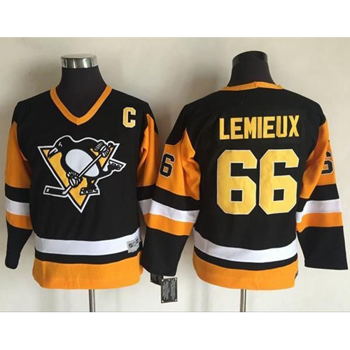 Pittsburgh Penguins #66 Mario Lemieux Black CCM Throwback Stitched Youth Jersey Youth cheap jerseys for sale - CheapJerseys.Shop