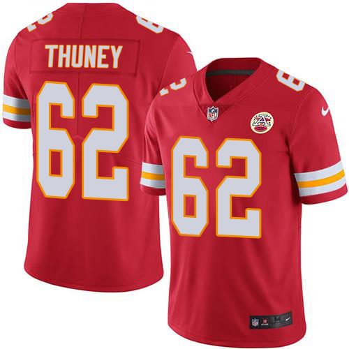 Chiefs #62 Joe Thuney Red Team Color Men's Stitched Vapor Untouchable Limited Jersey cheap jerseys for sale - CheapJerseys.Shop