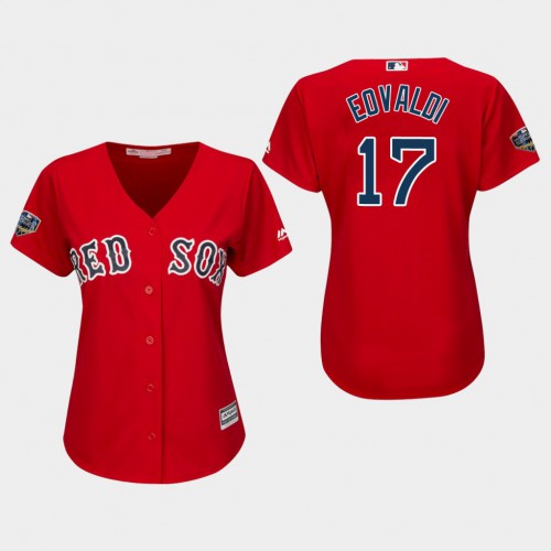 Boston Red Sox #17 Nathan Eovaldi Red Alternate 2018 World Series Women's Stitched Jersey Womens cheap jerseys for sale - CheapJerseys.Shop