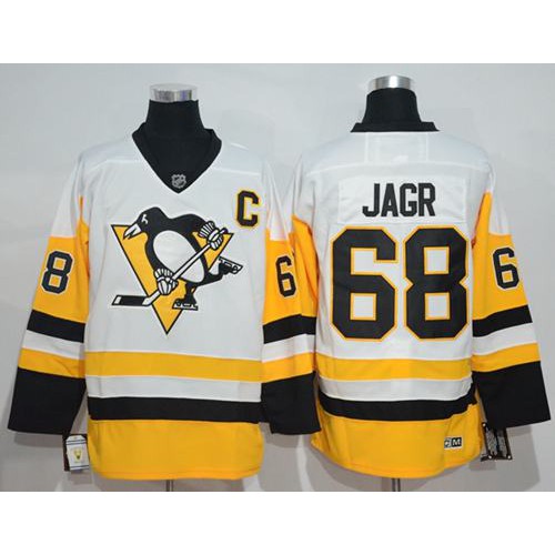 Pittsburgh Penguins #68 Jaromir Jagr White New Away Stitched Jersey Men's cheap jerseys for sale - CheapJerseys.Shop