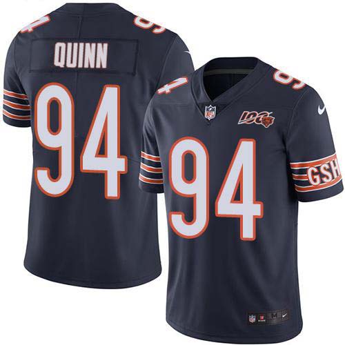 Chicago Bears #94 Robert Quinn Navy Blue Team Color Men's Stitched 100th Season Vapor Untouchable Limited Jersey Men's cheap jerseys for sale - CheapJerseys.Shop