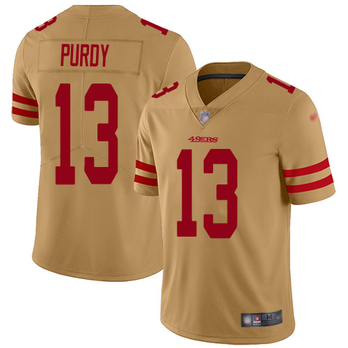 San Francisco 49ers #13 Brock Purdy Gold Youth Stitched Limited Inverted Legend Jersey cheap jerseys for sale - CheapJerseys.Shop