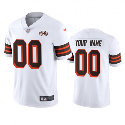 Cleveland Browns Custom 1946 Collection Alternate Vapor Limited Jersey - White cheap jerseys for sale - CheapJerseys.Shop