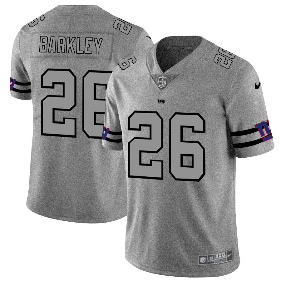 New York Giants #26 Saquon Barkley Men's Gray Gridiron II Vapor Untouchable Limited Jersey cheap jerseys for sale - CheapJerseys.Shop