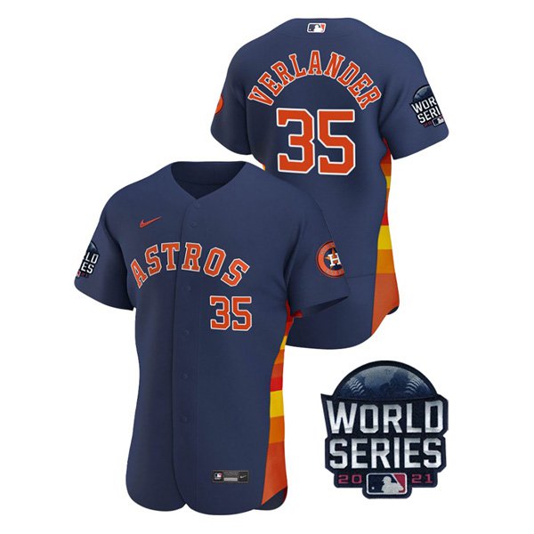 Houston Astros #35 Justin Verlander Men's 150th Anniversary 2021 World Series Authentic Jersey - Navy cheap jerseys for sale - CheapJerseys.Shop