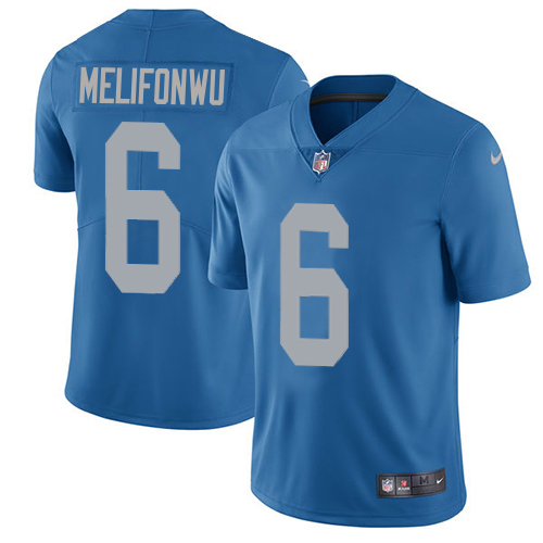 Lions #6 Ifeatu Melifonwu Blue Throwback Youth Stitched Vapor Untouchable Limited Jersey cheap jerseys for sale - CheapJerseys.Shop