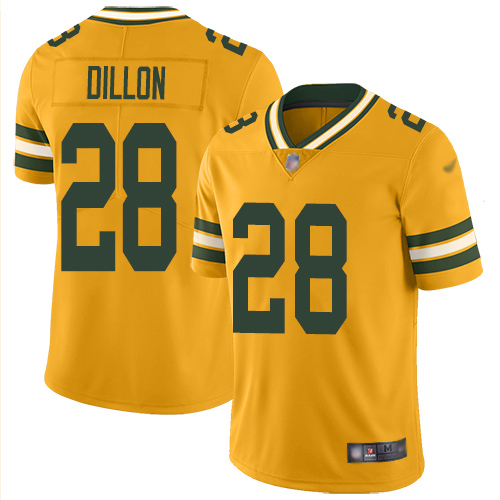 Packers #28 AJ Dillon Gold Youth Stitched Limited Inverted Legend Jersey cheap jerseys for sale - CheapJerseys.Shop