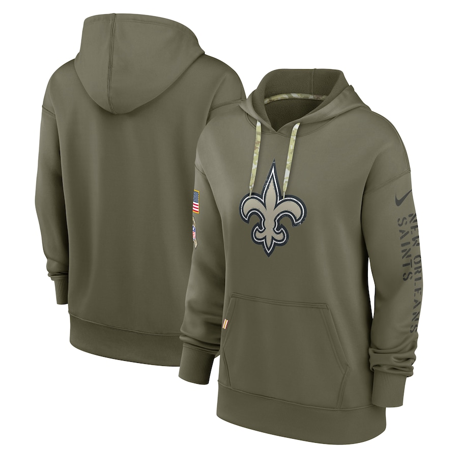 New Orleans Saints Women's 2022 Salute To Service Performance Pullover Hoodie - Olive cheap jerseys for sale - CheapJerseys.Shop