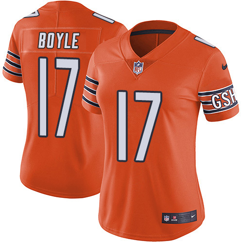 Bears #17 Tim Boyle Orange Women's Stitched Limited Rush Jersey cheap jerseys for sale - CheapJerseys.Shop