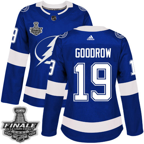 Tampa Bay Lightning #19 Barclay Goodrow Blue Home Authentic Women's 2021 Stanley Cup Final Patch Jersey Womens cheap jerseys for sale - CheapJerseys.Shop