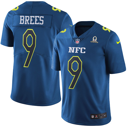 Saints #9 Drew Brees Navy Youth Stitched Limited NFC 2017 Pro Bowl Jersey cheap jerseys for sale - CheapJerseys.Shop