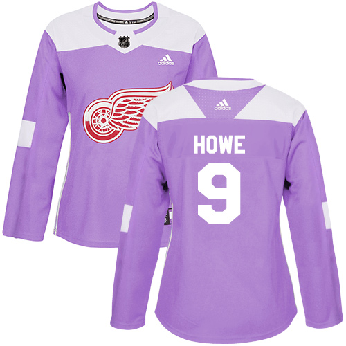 Detroit Red Wings #9 Gordie Howe Purple Authentic Fights Cancer Women's Stitched Jersey Womens cheap jerseys for sale - CheapJerseys.Shop