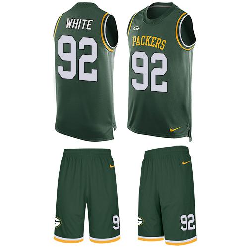 Packers #92 Reggie White Green Team Color Men's Stitched Limited Tank Top Suit Jersey cheap jerseys for sale - CheapJerseys.Shop
