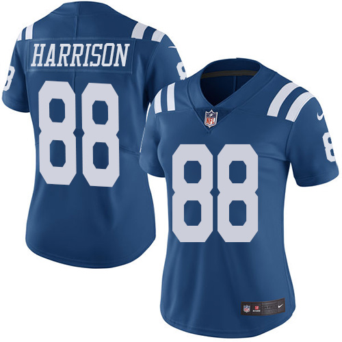 Indianapolis Colts #88 Marvin Harrison Royal Blue Women's Stitched Limited Rush Jersey Womens cheap jerseys for sale - CheapJerseys.Shop