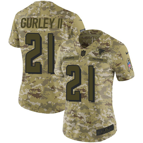 Atlanta Falcons #21 Todd Gurley II Camo Women's Stitched Limited 2018 Salute To Service Jersey Womens cheap jerseys for sale - CheapJerseys.Shop