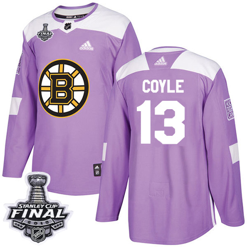 Boston Bruins #13 Charlie Coyle Purple Authentic Fights Cancer 2019 Stanley Cup Final Stitched Jersey Men's cheap jerseys for sale - CheapJerseys.Shop