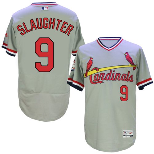 St.Louis Cardinals #9 Enos Slaughter Grey Flexbase Authentic Collection Cooperstown Stitched Jersey Men's cheap jerseys for sale - CheapJerseys.Shop
