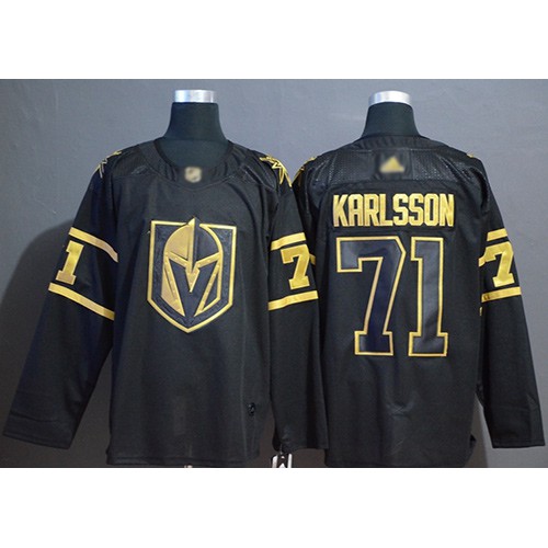 Golden Vegas Golden Knights #71 William Karlsson Black/Gold Authentic Stitched Jersey Men's cheap jerseys for sale - CheapJerseys.Shop