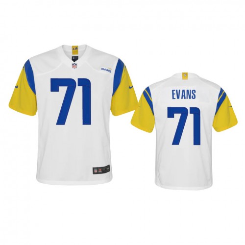 Los Angeles Los Angeles Rams #71 Bobby Evans Youth Alternate Game Jersey - White Youth cheap jerseys for sale - CheapJerseys.Shop