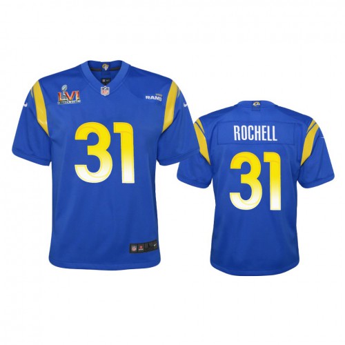 Los Angeles Los Angeles Rams #31 Robert Rochell Youth Super Bowl LVI Patch Game Jersey - Royal Youth cheap jerseys for sale - CheapJerseys.Shop