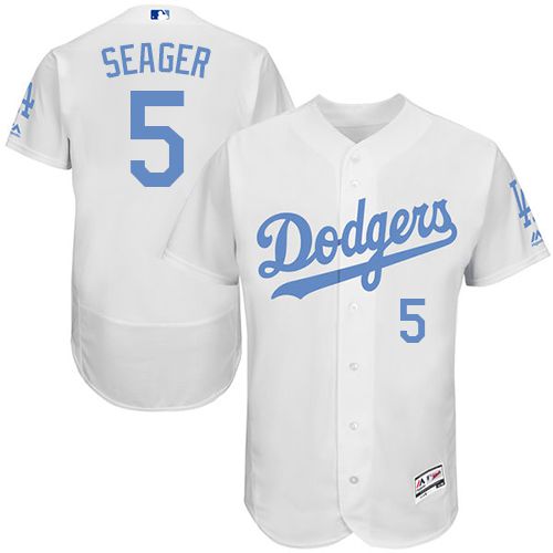Los Angeles Dodgers #5 Corey Seager White Flexbase Authentic Collection Father's Day Stitched Jersey Men's cheap jerseys for sale - CheapJerseys.Shop
