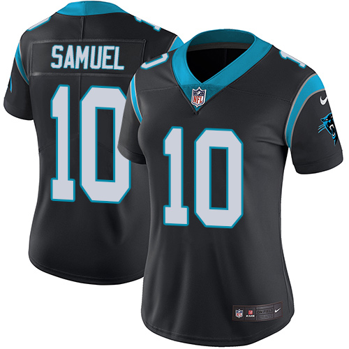 Carolina Panthers #10 Curtis Samuel Black Team Color Women's Stitched Vapor Untouchable Limited Jersey Womens cheap jerseys for sale - CheapJerseys.Shop