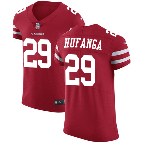 49ers #29 Talanoa Hufanga Red Team Color Men's Stitched Vapor Untouchable Elite Jersey cheap jerseys for sale - CheapJerseys.Shop