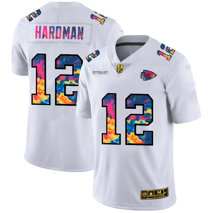 Kansas City Chiefs #12 Mecole Hardman Men's White Multi-Color 2020 Crucial Catch Limited Jersey cheap jerseys for sale - CheapJerseys.Shop
